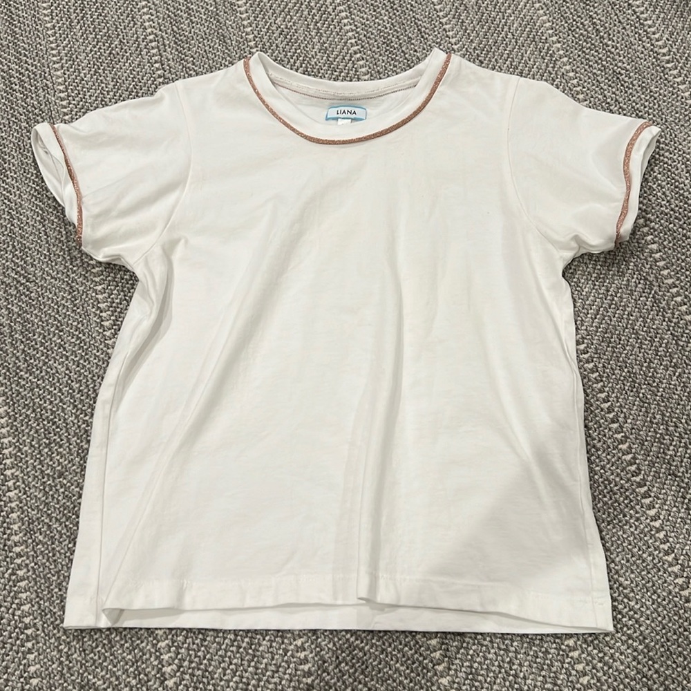 LIKE NEW Liana Clothing The Pipe Top in White/Pink in Size M